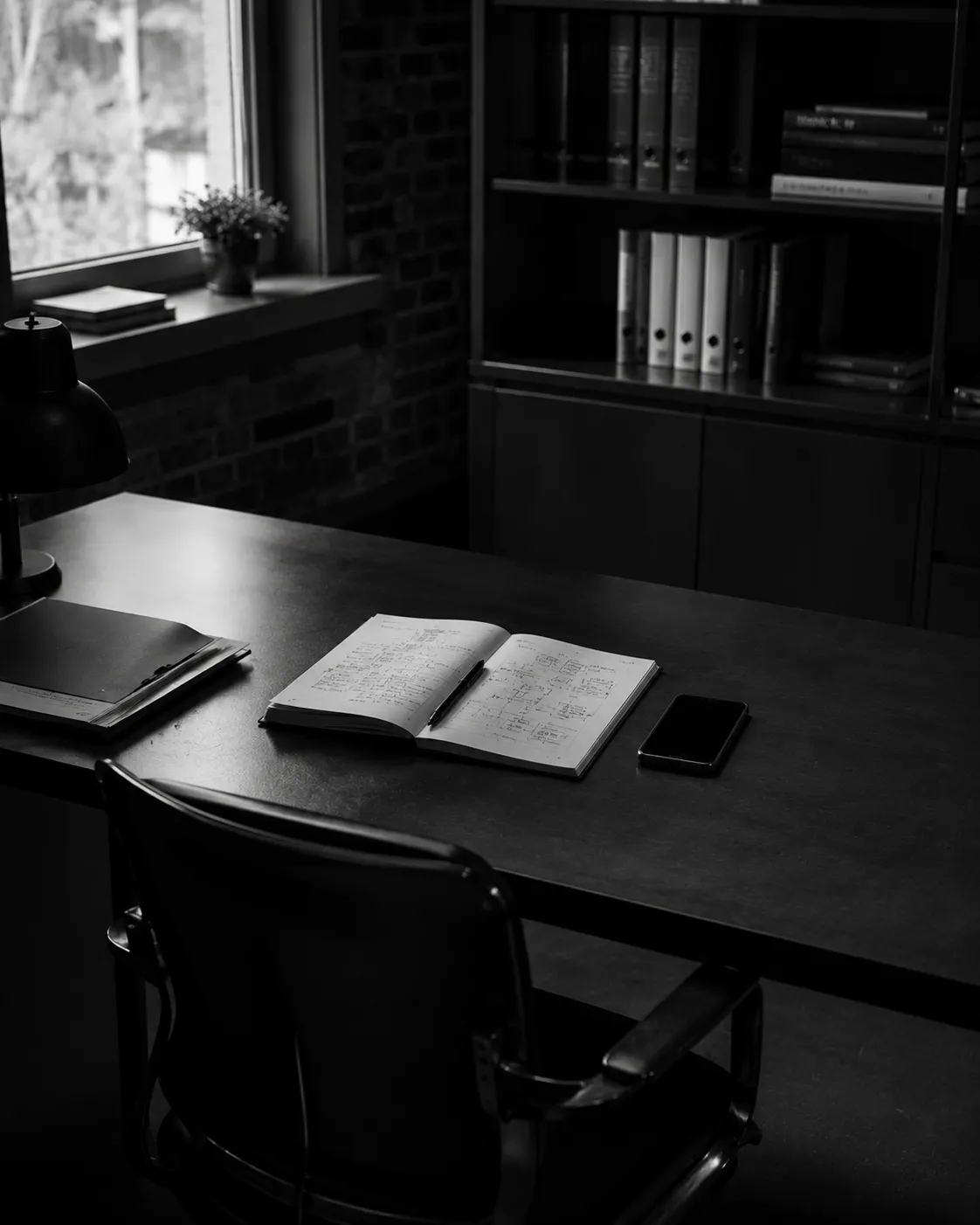 Bureau fondateur, carnet de schémas et notes de cadrage