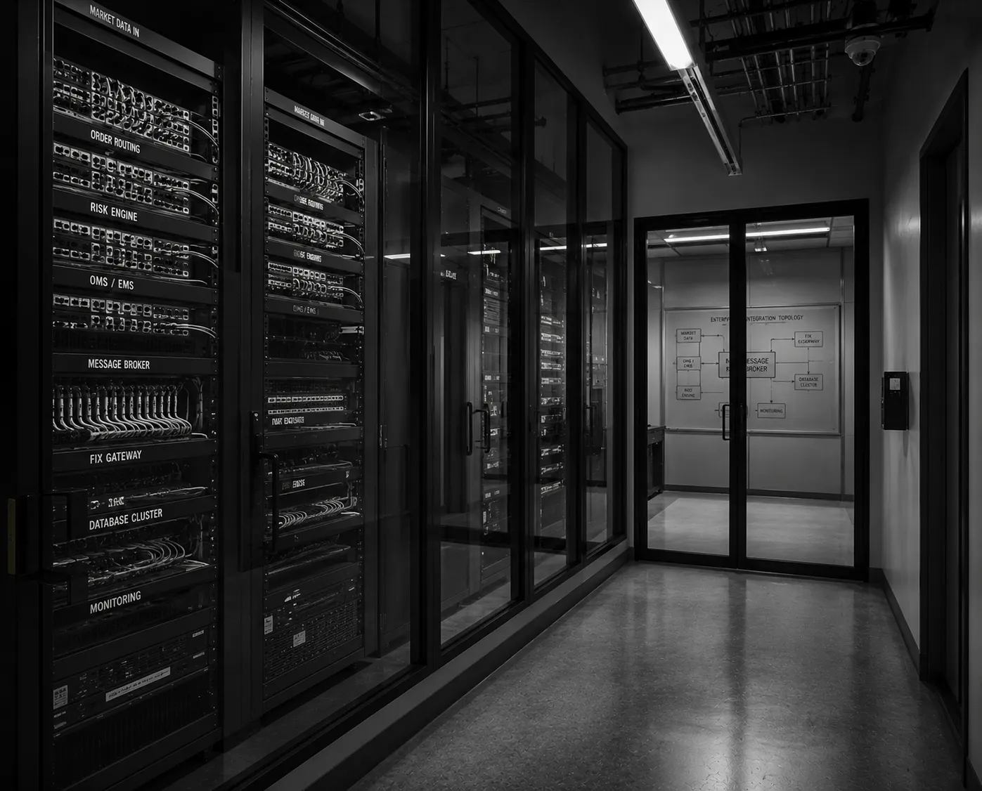Salle technique, infrastructure d'intégration financière