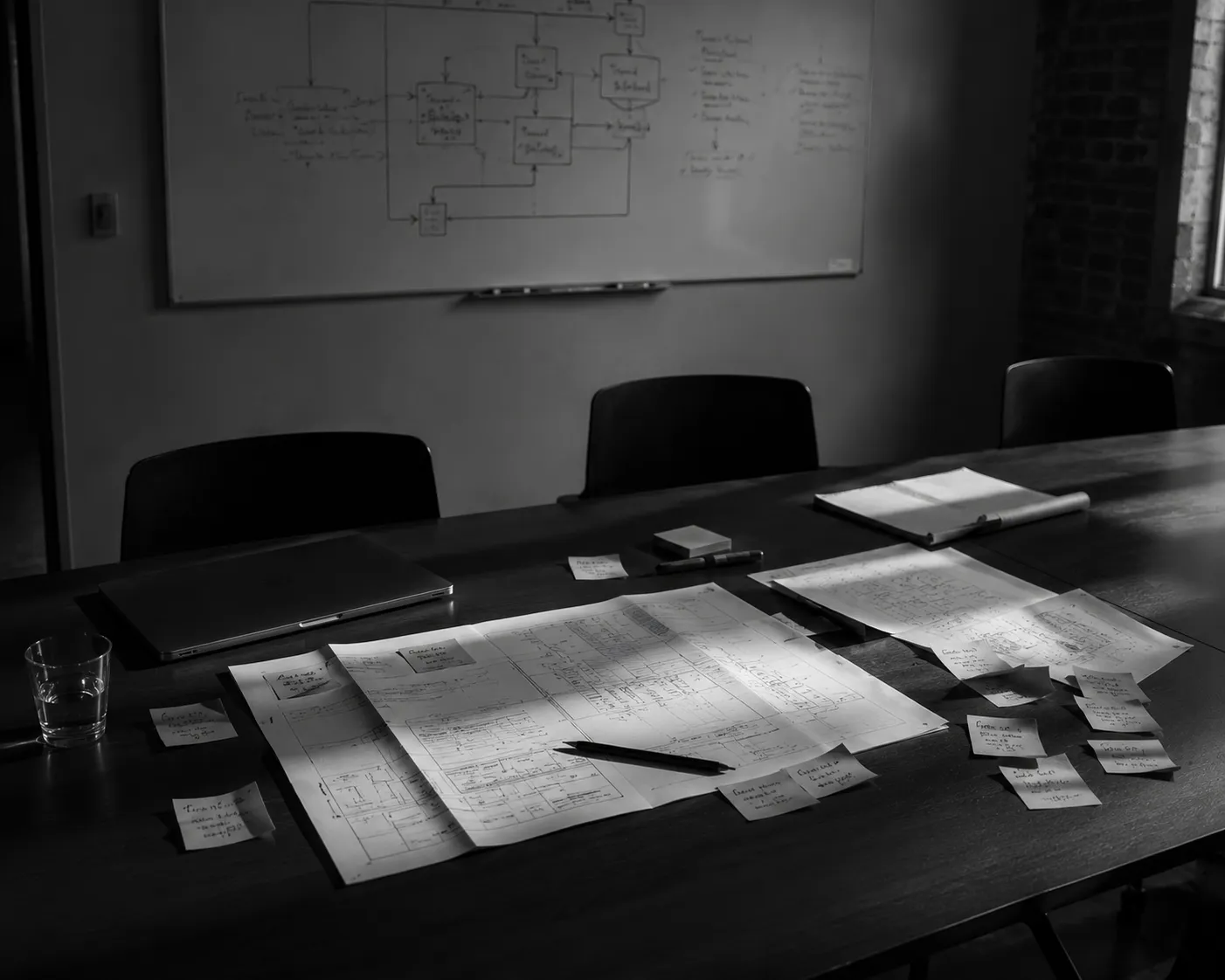 Session de cadrage, plans et schémas d'intégration sur table
